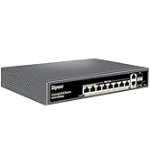 Ztyuav 12-Port Full Gigabit Unmanaged PoE Switch with 8 PoE+ Ports @120W, 2 Uplink and 2 SFP Slot...