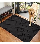 hicorfe Indoor Doormat,35"x24" Welcome Mat,Non-Slip Absorbent Door Mat,Rubber Backing Dirt-Trappi...
