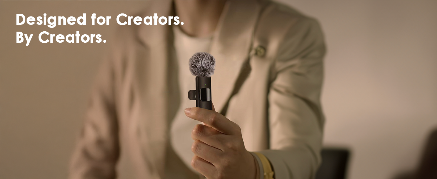 Microphone for iPhone, wireless microphones, mini mic, bluetooth microphone, lavalier microphone