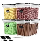 DWËLLZA KITCHEN Airtight Food Storage Container Set - 4 Pieces 3.6L - Plastic BPA Free Kitchen Pa...