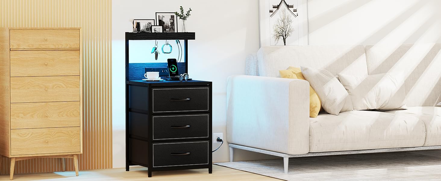 Tall side table tall for sofa and couch side, shows in the living room