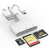 XD Card Reader, SD Card Reader for iPhone, 3 in 1 SD/TF/XD Card Reader Adapter for iPhone/USB C D...