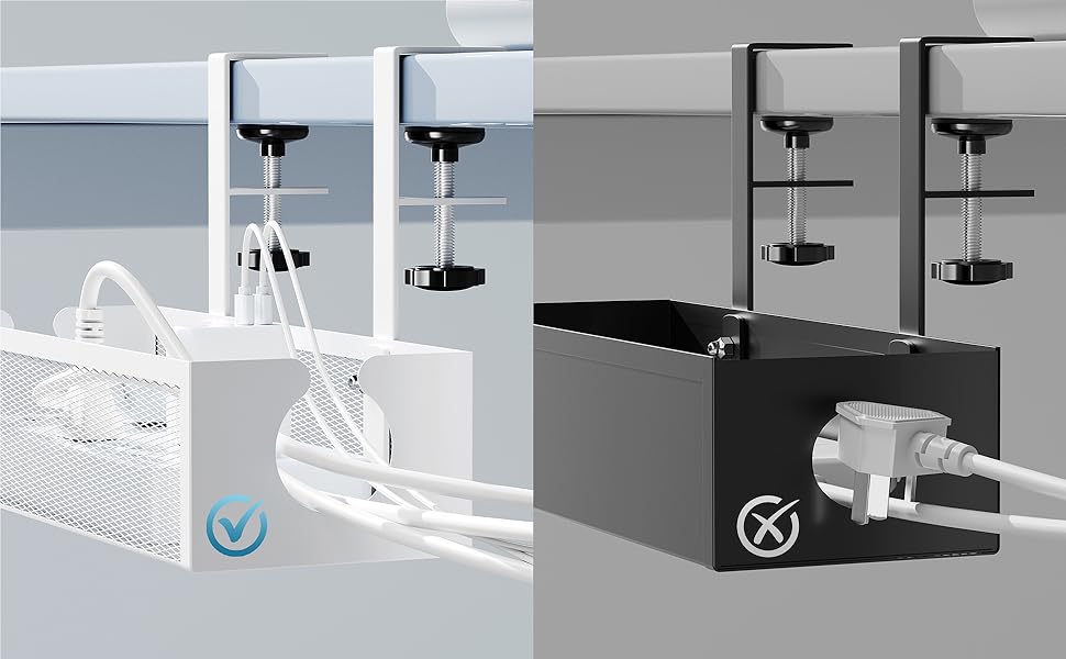 under desk cable management tray