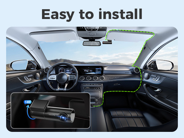 easy to install dash cam