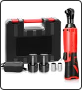 GYZJ Cordless Ratchet Wrench 3/8" Electric Wrenches Set 45 N.m 400RPM Power With 2 Battery 12V 13...