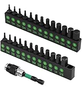 SWANLAKE 26-Piece Hex Head Allen Wrench Drill Bit Set, 1/4Hex Shank Quick Change Bit Holder, Metr...