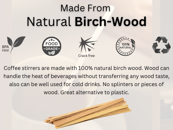 wooden stir sticks for coffee