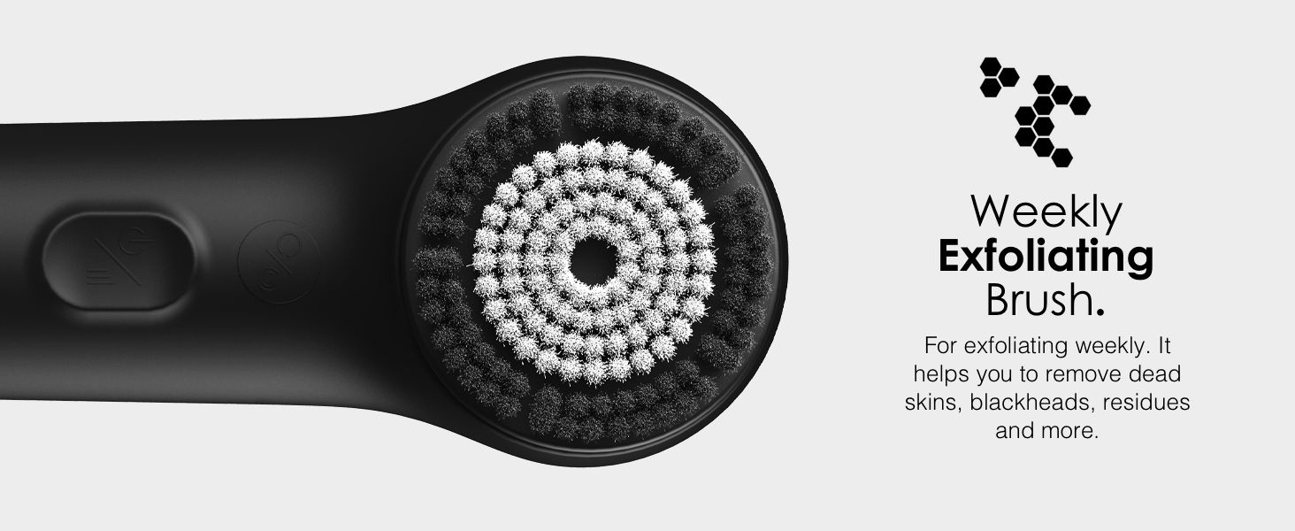 face scrubber facial cleansing brush with magnetic replacement weekly exfoliating brush