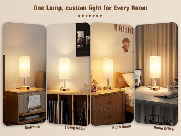 Touch Bedside Table Lamp with Memory