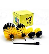 5 Pieces Different Size Cleaning Supplies Drill Brush Attachment Kit with 6 Inch Extender Power S...