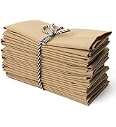 Kitchen Cloth Napkins 12 Pack 18X18 Inch Cotton and Polyester Blend Linen Dinner Table Napkin Set...