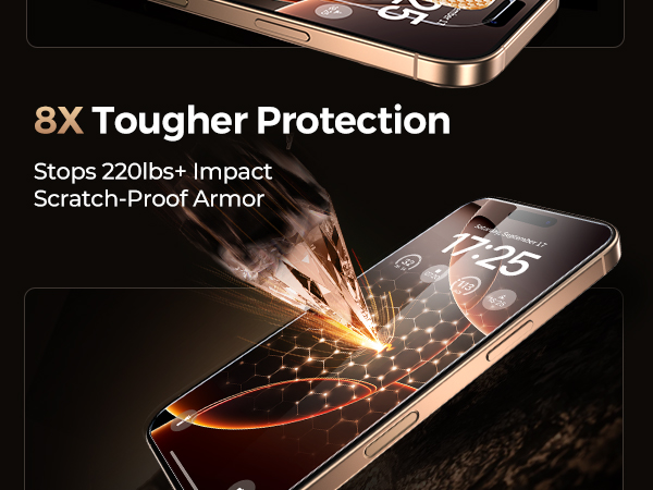 2 Pack for iPhone 16 Pro Max Screen Protector Tempered Glass