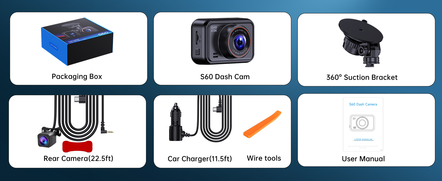hidden dash cam front and rear
