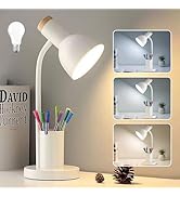 Desk Lamp, LED Desk Lamps for Home Office, 3 Color Modes Eye-Caring Reading Light, Flexible Goose...