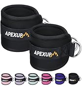APEXUP Ankle Strap for Cable Machine, Ankle Resistance Bands, Cable Kick Back Ankle Straps for Gy...