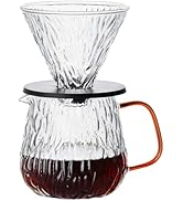 Unbreakable - Pour Over Coffee Maker 650ML/22OZ, Heat Resistant Borosilicate Glass Dripper with F...