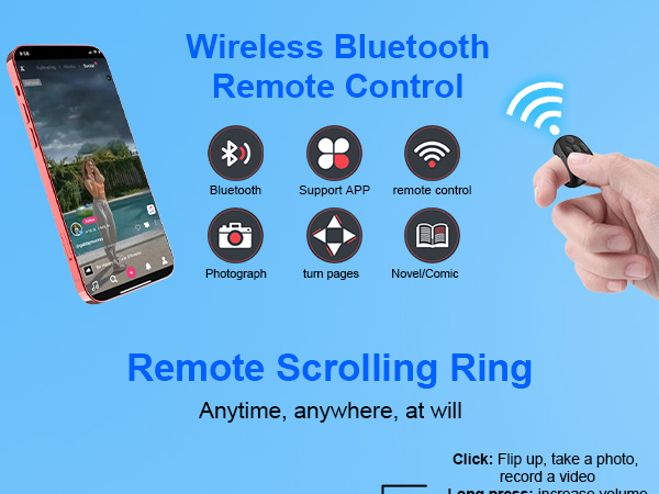 scrolling ring bluetooth page turner for phone