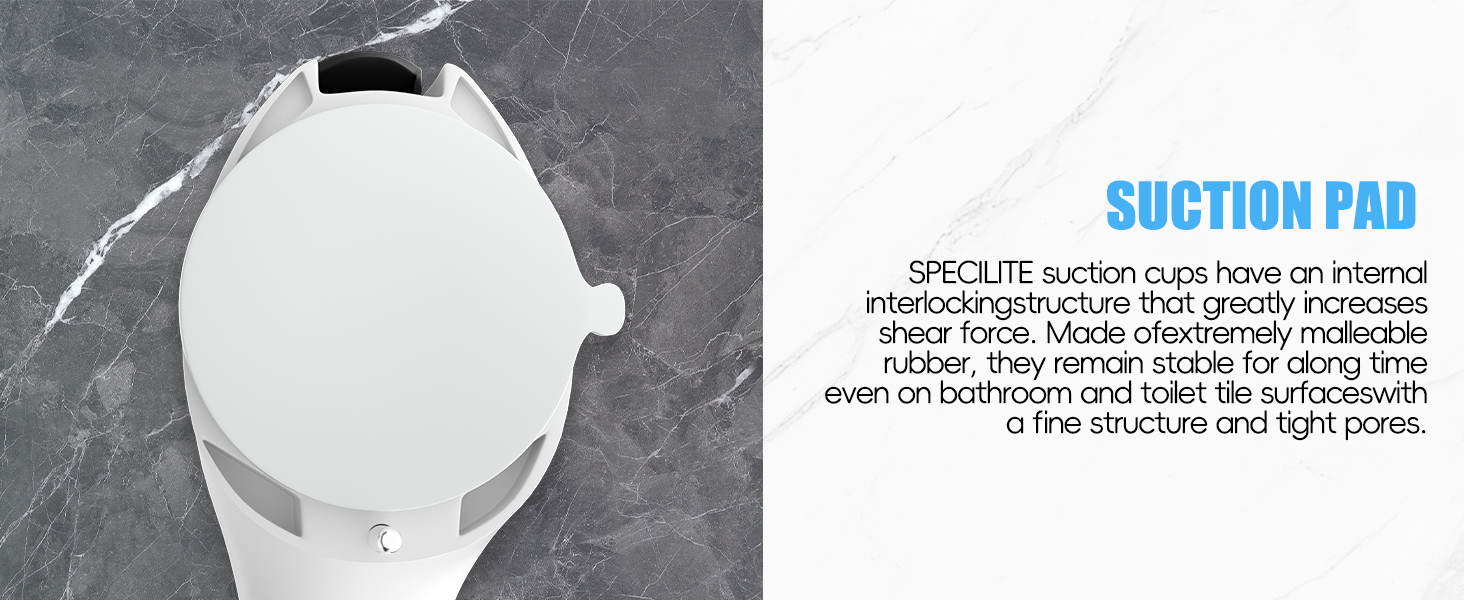 SPECILITE suction cups have an internal interlocking structure that greatly increases shear force.