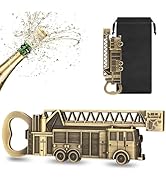 LULLEA Fire Truck Bottle Opener – Firefighter Gifts for Men, Dad, Grandpa – Bronze Fire Truckt-Sh...