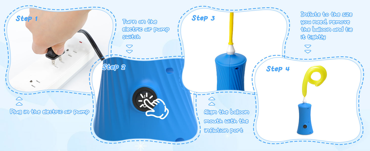balloon pump for foil balloons