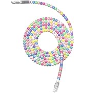 USB-C Carplay Cable for iPhone 17 Pro Max 16 Plus 15, 3.3ft Colorful Beaded Charge Cord USB A to ...