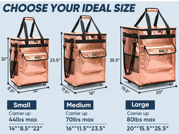 grocery bags on wheel