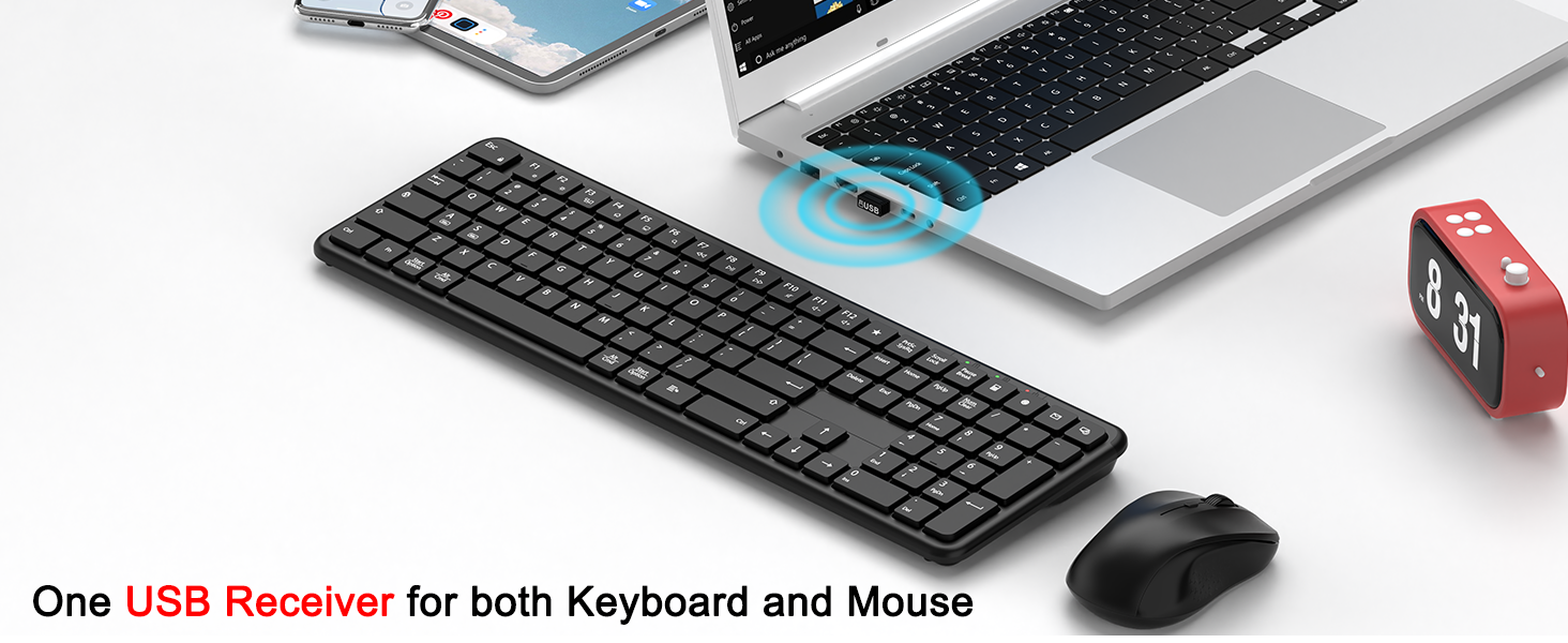 silent keyboard and mouse wireless