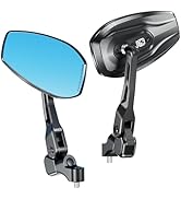 VAZESWIN Aluminum Alloy Rainproof Foldable Motorcycle Mirrors with M10 Bolts, CNC Machined HD Ant...