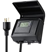 SURAIELEC Digital Pool Timer for Above Ground Pools, NEMA L5-20R Twist-Lock Plug-in Timer, 20A 12...