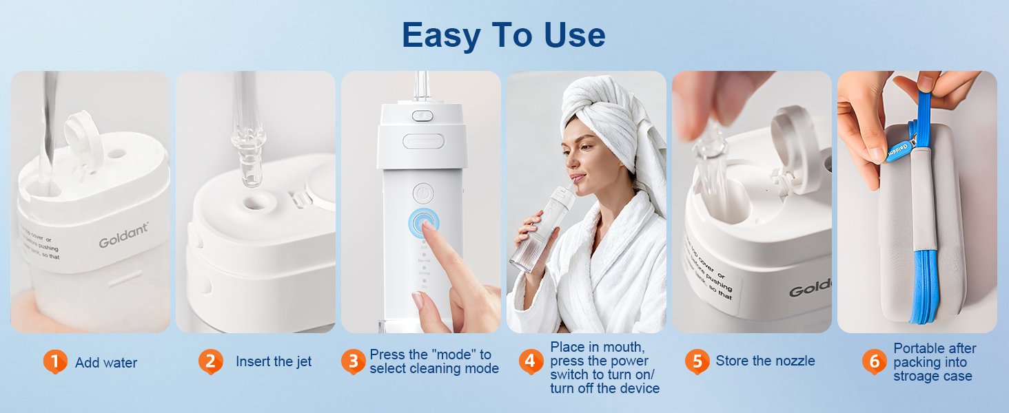 Portable water flosser