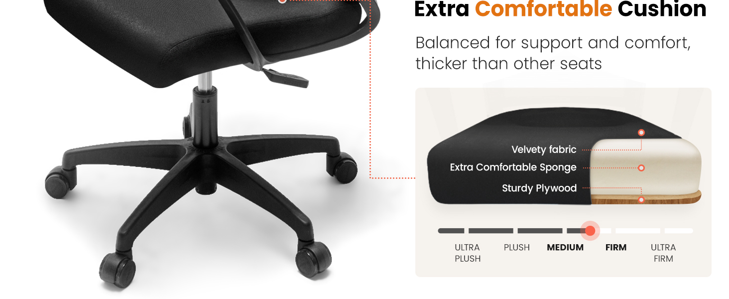 Comfortable Chair with Extra Cushion for Enhanced Support