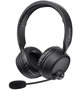 Bluetooth Headset with Microphone, 60 Hrs Bluetooth Headphones with Mic, Wireless Headset with Mi...