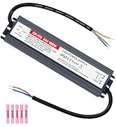 24V Power Supply 100W LED Driver Waterproof IP67, 110V-250V AC to 24V DC 4.16A Low Voltage Transf...