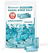 MAOEVER 120 Saline Packets, Neti Pot Salt Packets, Individually Wrapped Saline Packets for Neti P...