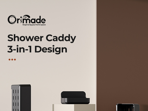 Orimade Shower Caddy 3-Pack, No-Drill Adhesive Shelves for Bathroom ?