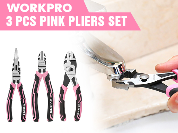 3pcs pink pliers set