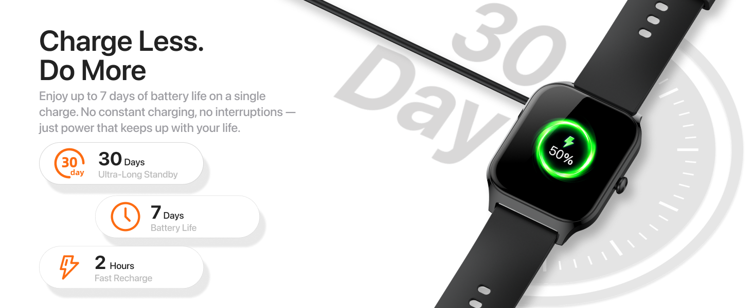 Smart watch -Long battery life.
