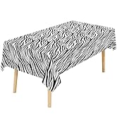 CXPSINC 4 Pack Animal Safari Tablecloth 54" x 108"Animal Safari Theme Zoo Print Table Cover with ...