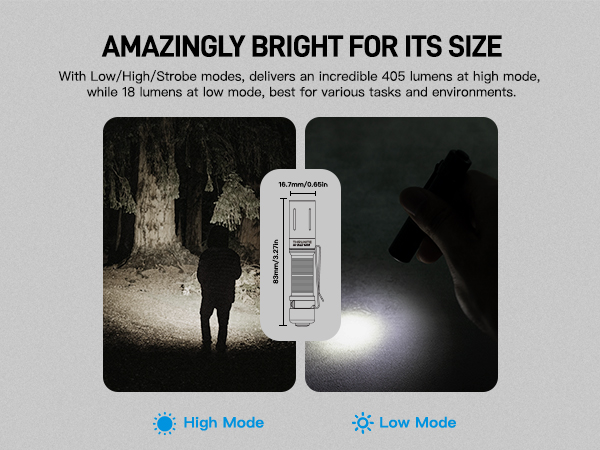 two brightness mode flashlight