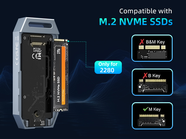 USB4 Type-C to 2280 NVMe Enclosure