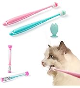 E.M&amp;S.T by Emmeliestella Small Dog &amp; Cat Toothbrush 360 Degree Soft Silicone, Cat Dental Care, To...