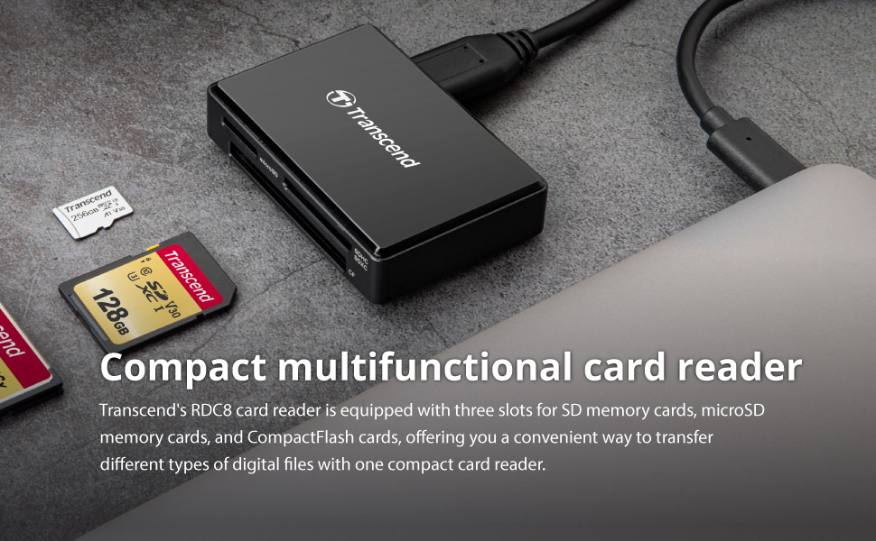 All-in-1 Multi Memory Card Reader, USB 3.1 Gen 1, Type C