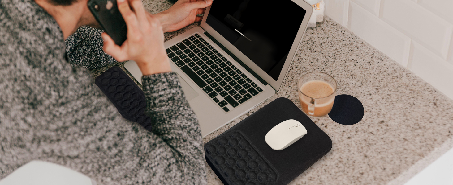 Keyboard wrist rest and mousepad