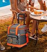 Fitense Leakproof Camping Cooler,Portable Travel Cooler for Grocery Shopping,Camping,Road Trips,I...