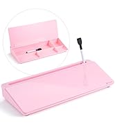 Varhomax Glass Dry Erase Desk White Board, Desktop to Do List Whiteboard with Storage Caddy Memo ...