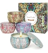Scented Candles Gifts for Women 4 Pack Aromatherapy Candle Up to 90 Hours Home Scented Candles Se...