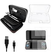 JDGPOKOO 5 in 1 Accessories Kit for Nintendo New 2DS XL/LL, Carrying Case for New 2DS XL/LL, Clea...