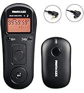PHOTOOLEX Wireless Intervalometer for Canon Camera Remote Shutter Release RST7500 LCD Display Wir...