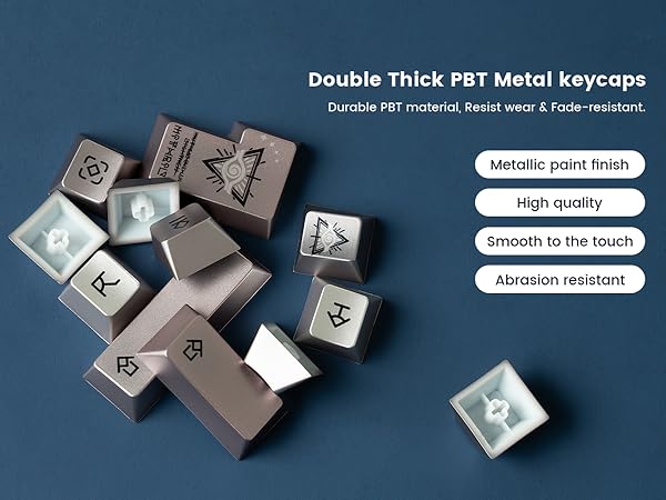 Double Thick PBT Metal keycaps