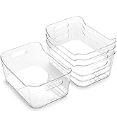 BINO | Plastic Organizer Bins, Small - 4 Pack | THE SOHO COLLECTION | Multi-Use Organizer Bins | ...